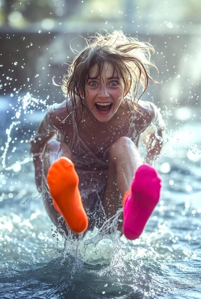 Deranged Joy in Neon Socks